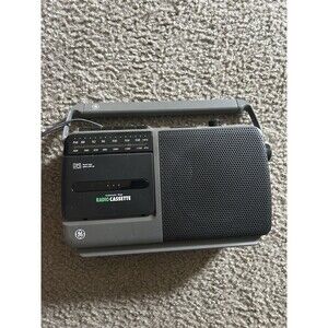 Vtg. GE Cassette Player AM FM Radio Recorder Model 3-5264A Works!